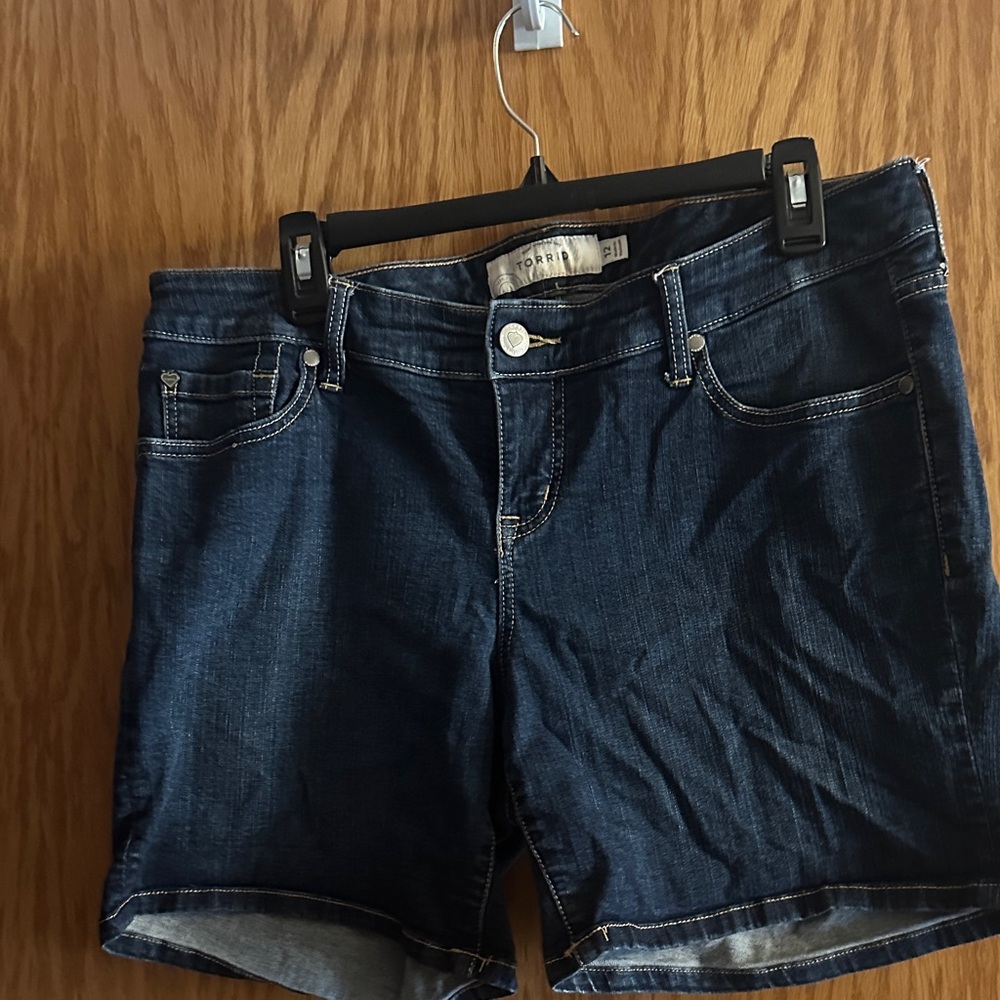 Torrid Dark Blue Jean Shorts